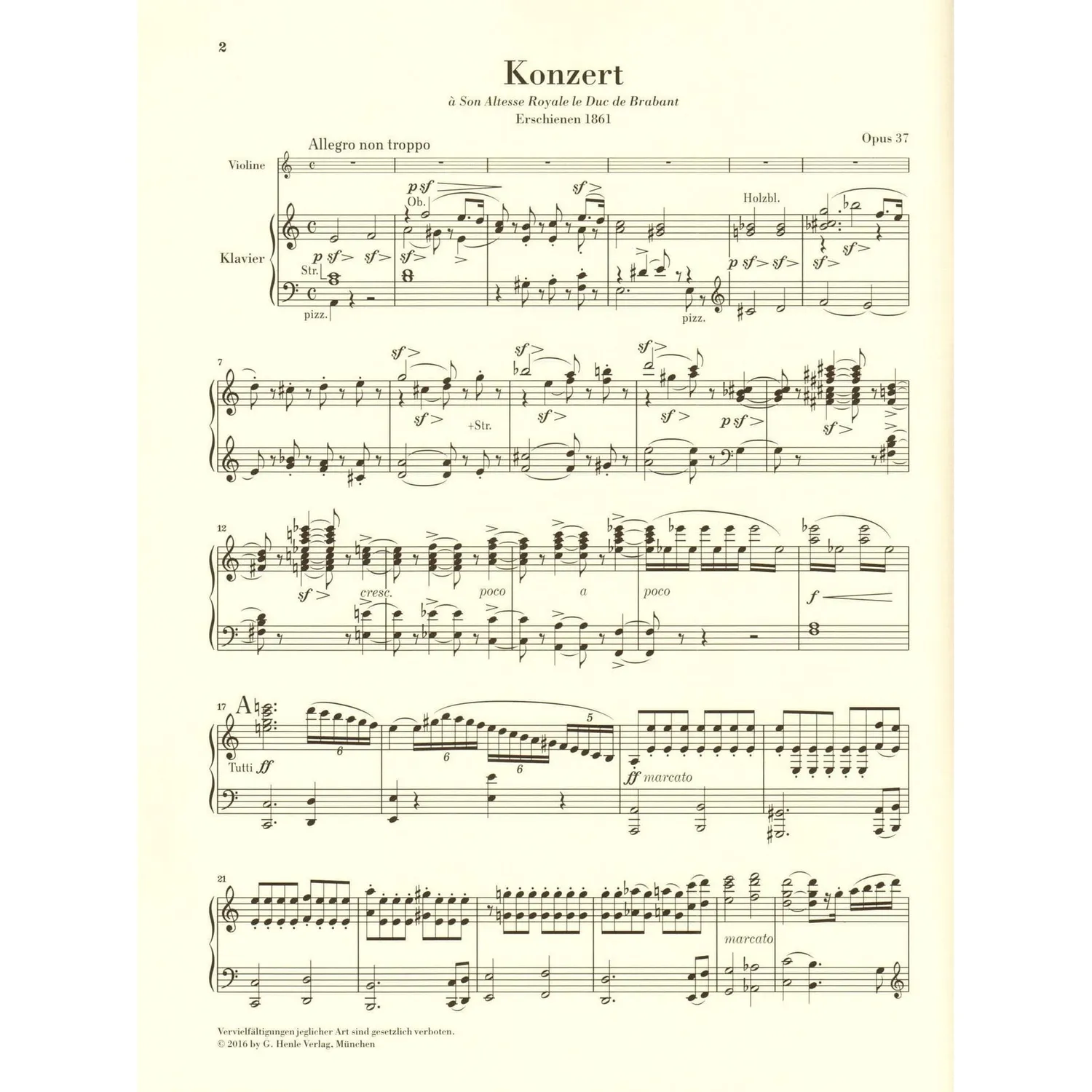 Shar Music Vieuxtemps Konzert 5 a-Moll Geigennoten Urtext