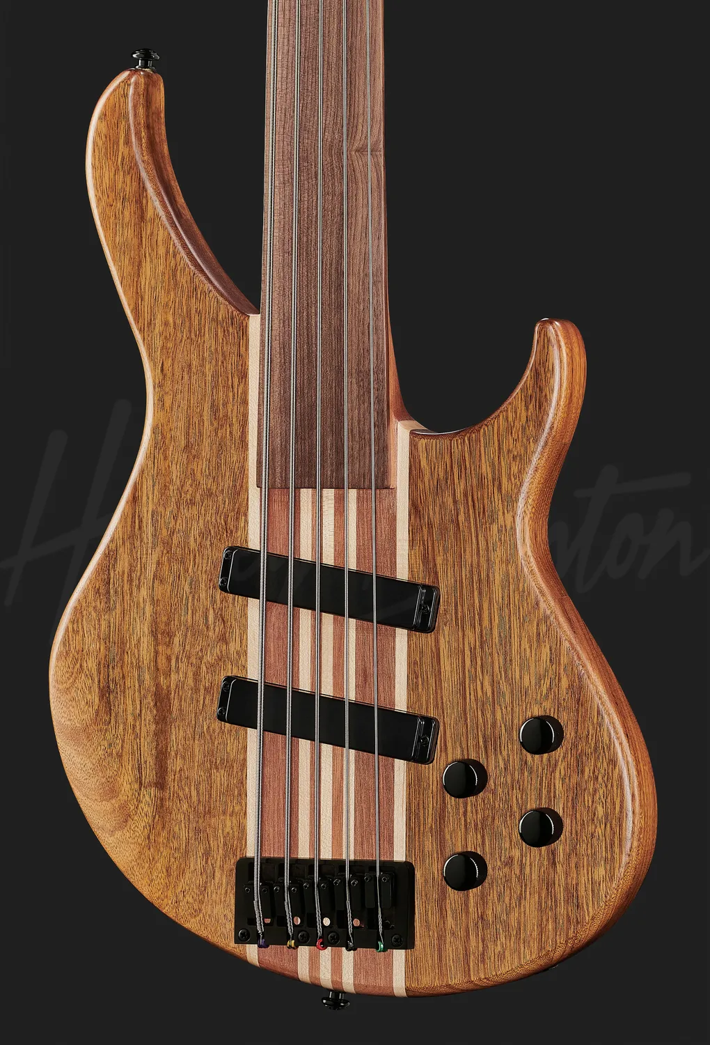 Harley Benton Pro HBZ-2005FL E-Bass 5-Saiter Bundlos Natur