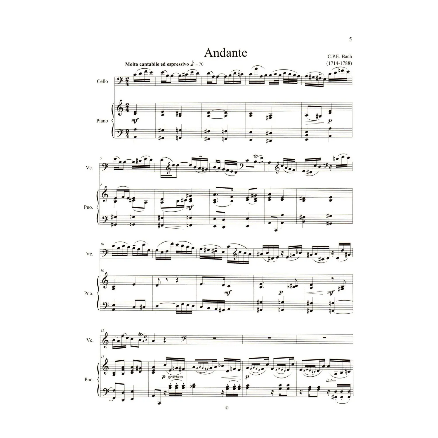 Carey Cheney Solos for Young Cellists Vol.7 Cellonoten mit Klavier
