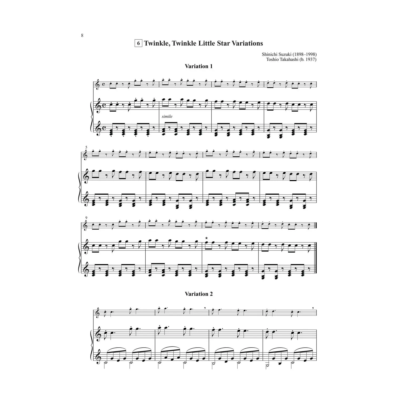 Suzuki Flute School Vol.1 Klavierbegleitung Noten
