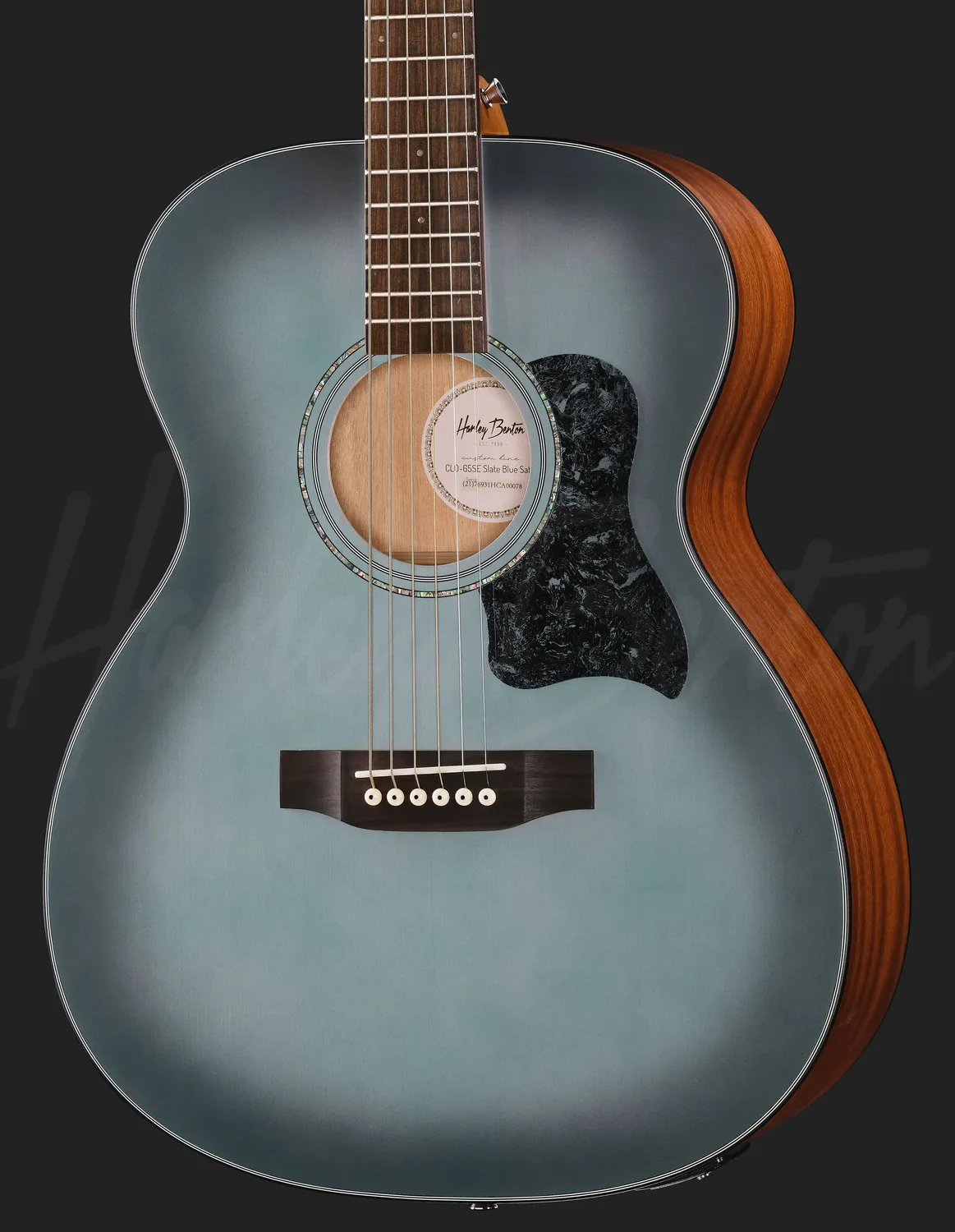 Harley Benton CLO-65SE Akustikgitarre Slate Blue Tonabnehmer
