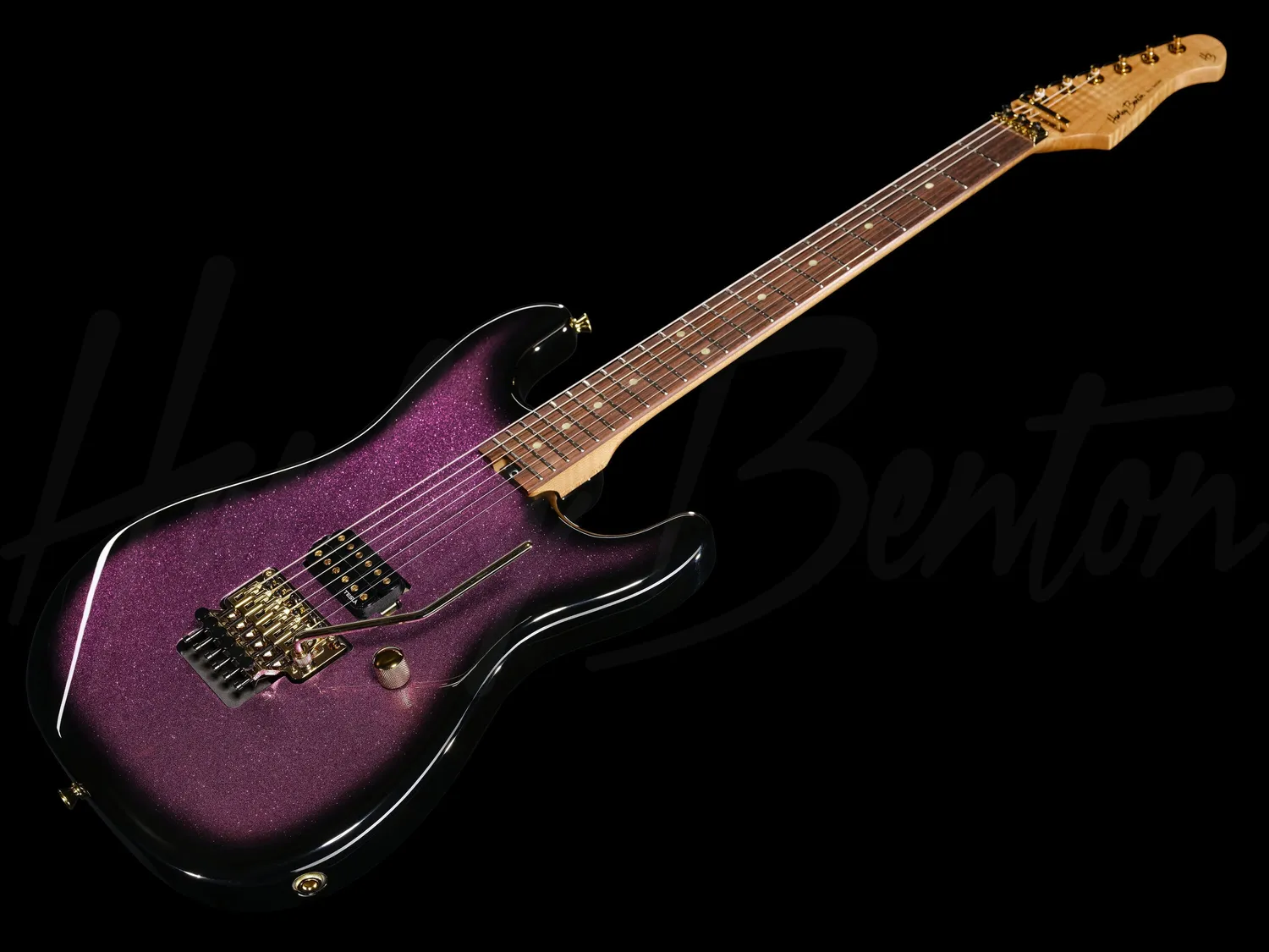 Harley Benton ST-80FR MN E-Gitarre Amethyst Sparkle Floyd Rose