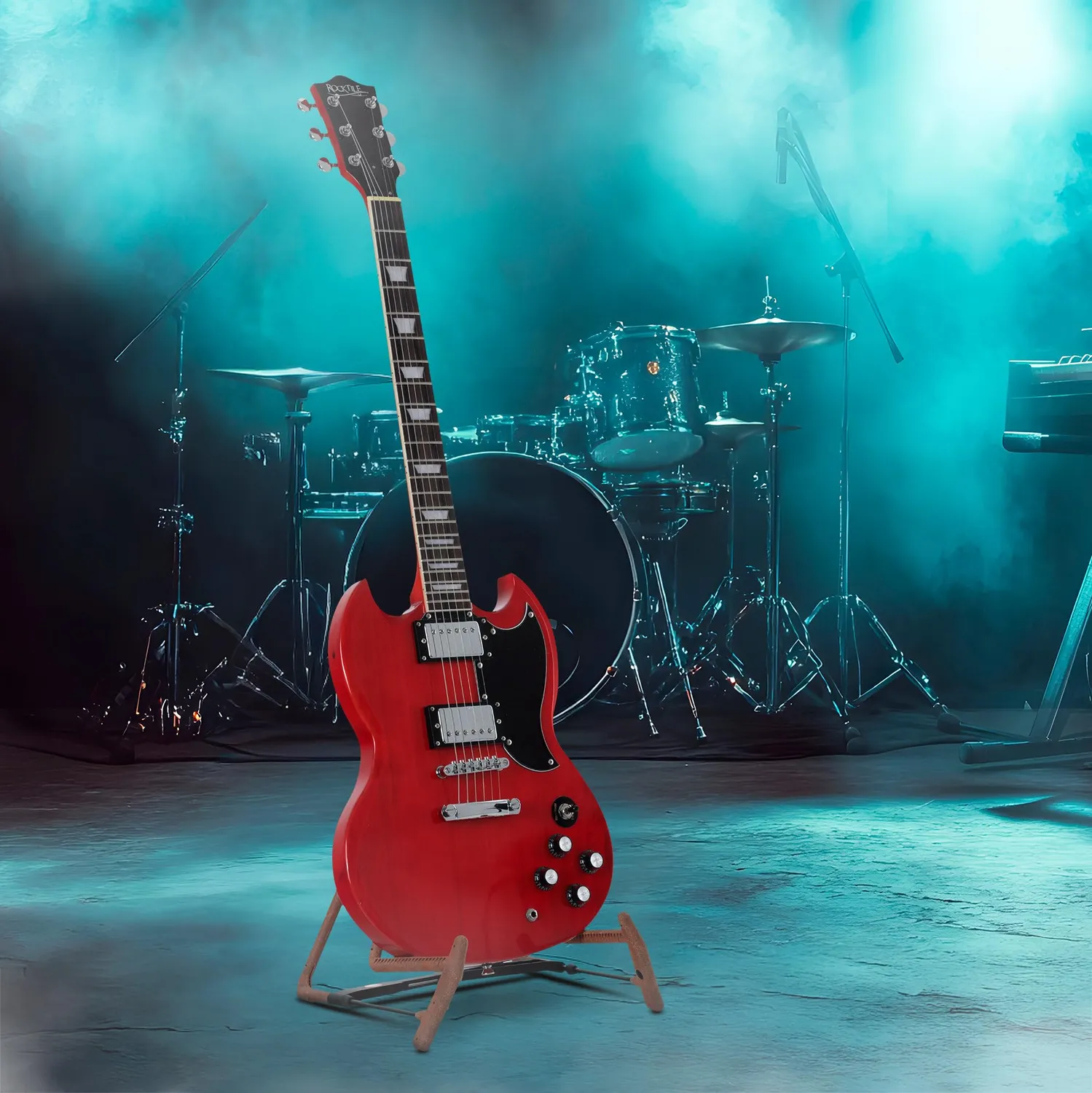 Rocktile Pro S-Red E-Gitarre Doublecut Heritage Cherry