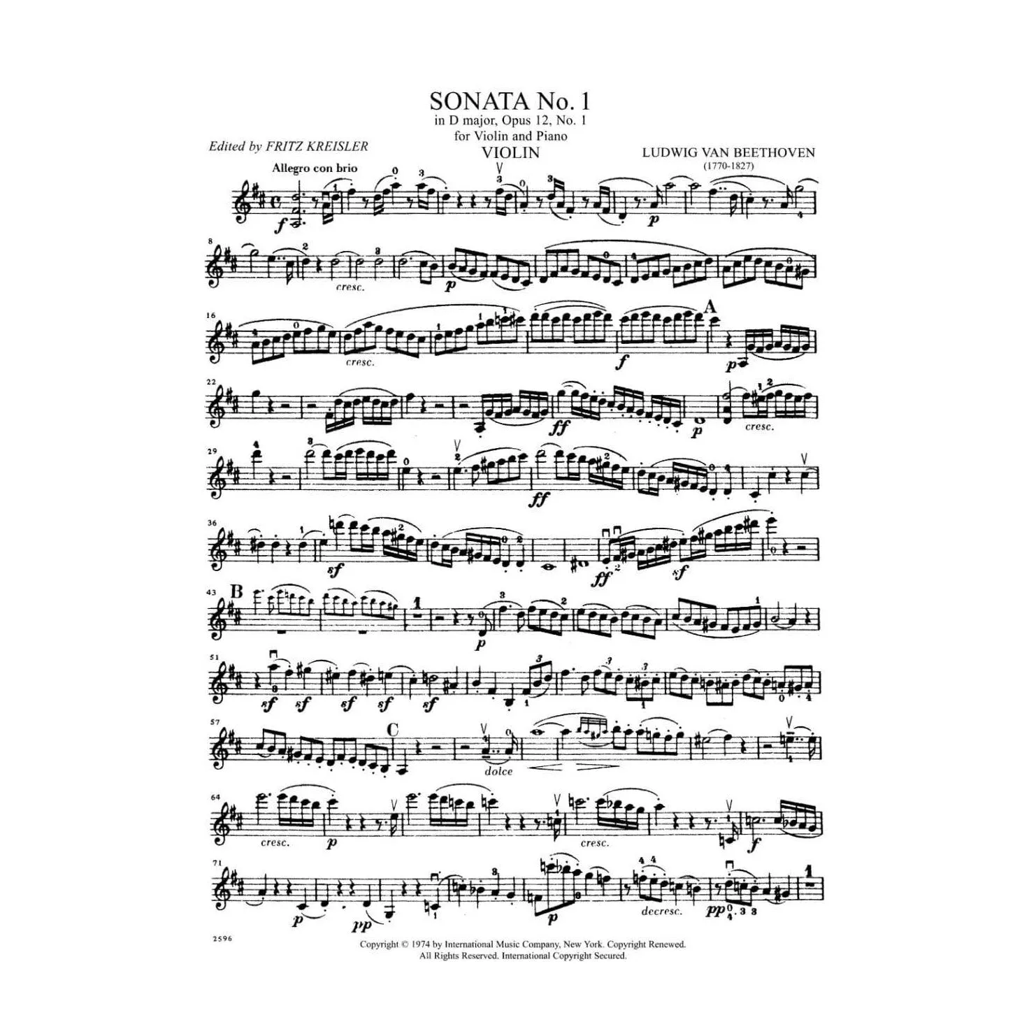 International Beethoven 10 Sonaten Noten Violine Klavier