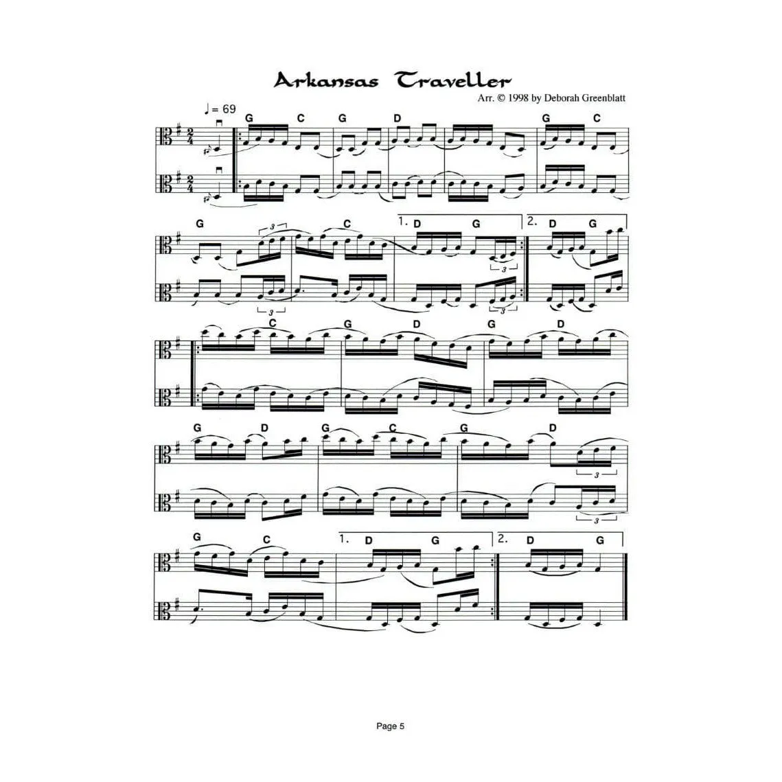 Shar Music Viola Fiddling Tune Book Bratschennoten Fiddle