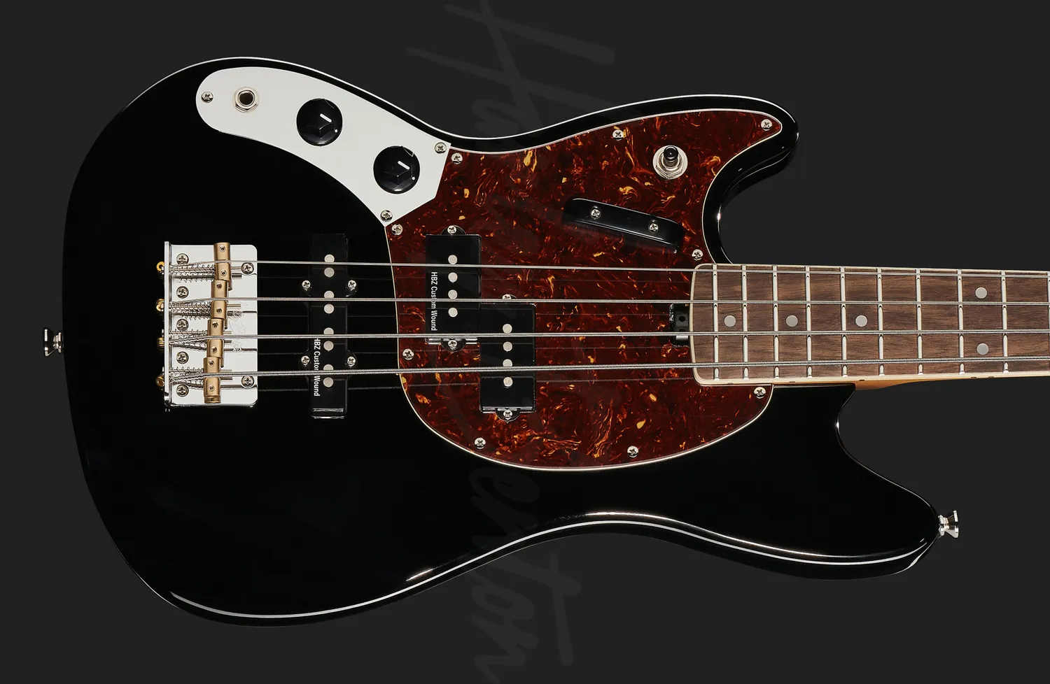 Harley Benton Pro Series MV-4MSB E-Bass links schwarz Shortscale