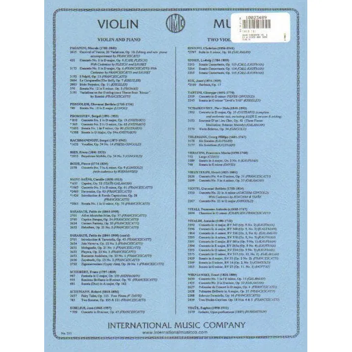 Bach BWV 1041 Violinkonzert a-Moll Noten Galamian