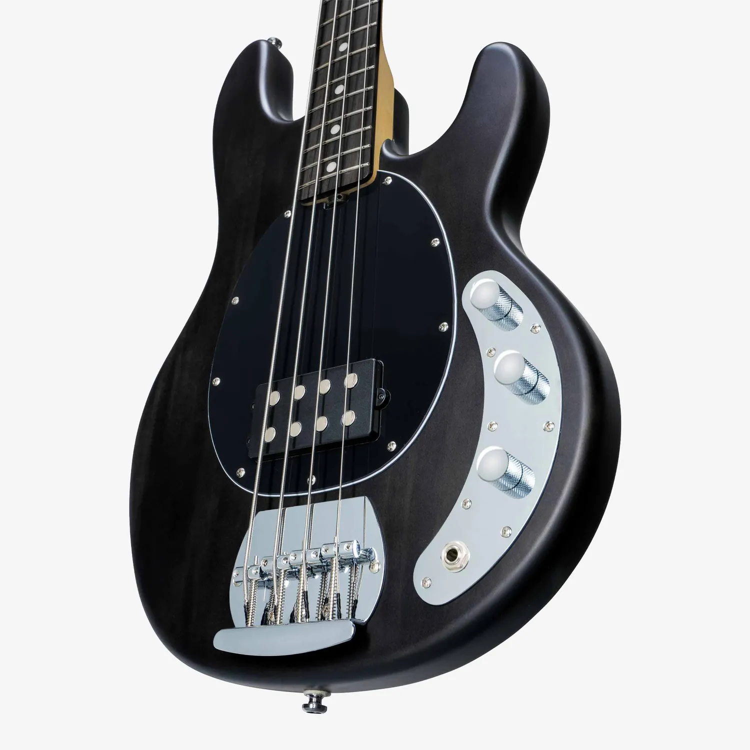 Sterling SUB StingRay RAY4 E-Bass Trans Black Satin aktiv