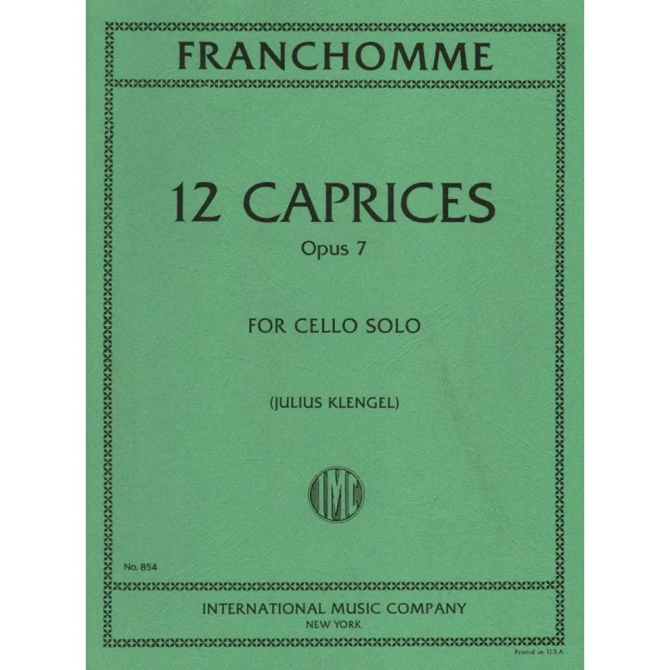 Shar Franchomme 12 Caprices Op 7 Cello Noten Solo