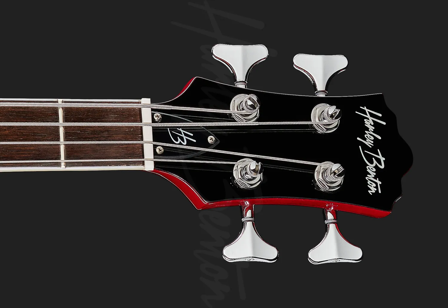 Harley Benton Vintage HB-50 Cherry Red Halbakustik-Bass Ahorn