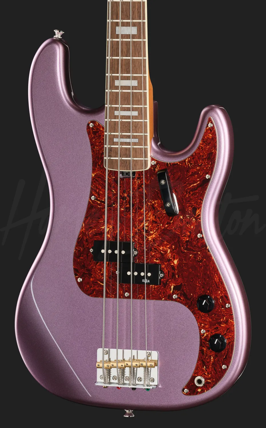 Harley Benton MV-4P E-Bass Burgundy Mist Precision Singlecoil