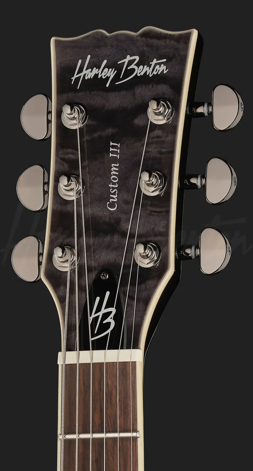 Harley Benton Vintage SC-Custom III E-Gitarre Quilt Midnight