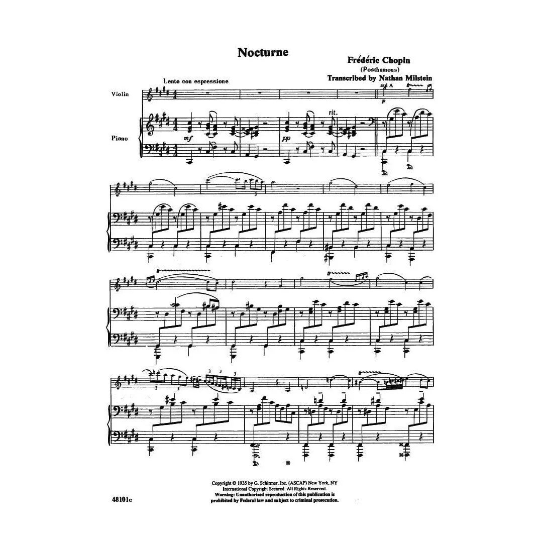 Milstein Three Transcriptions Violine Klavier Noten