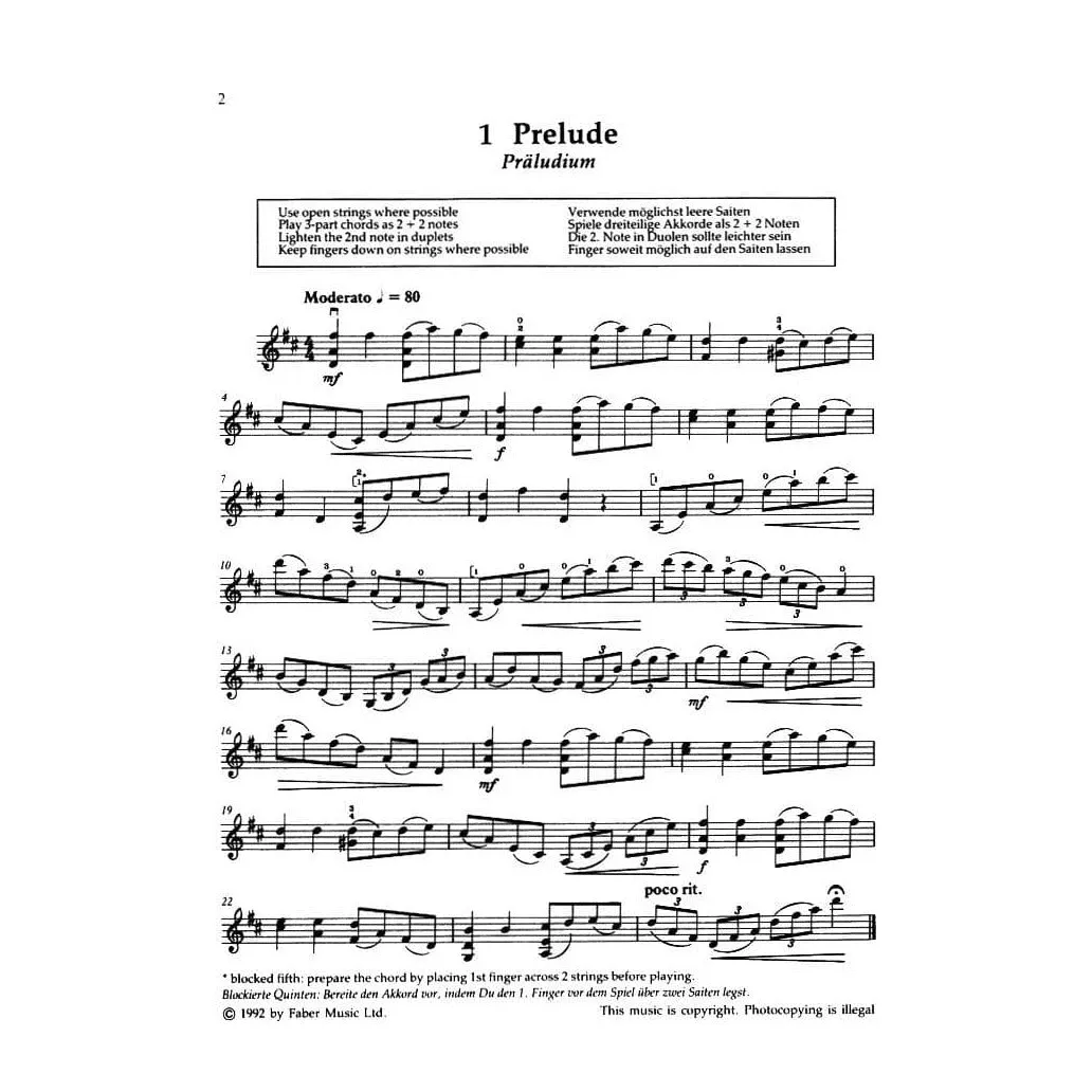 Faber Cohen Technique Takes Off Noten Violine Solo mittel