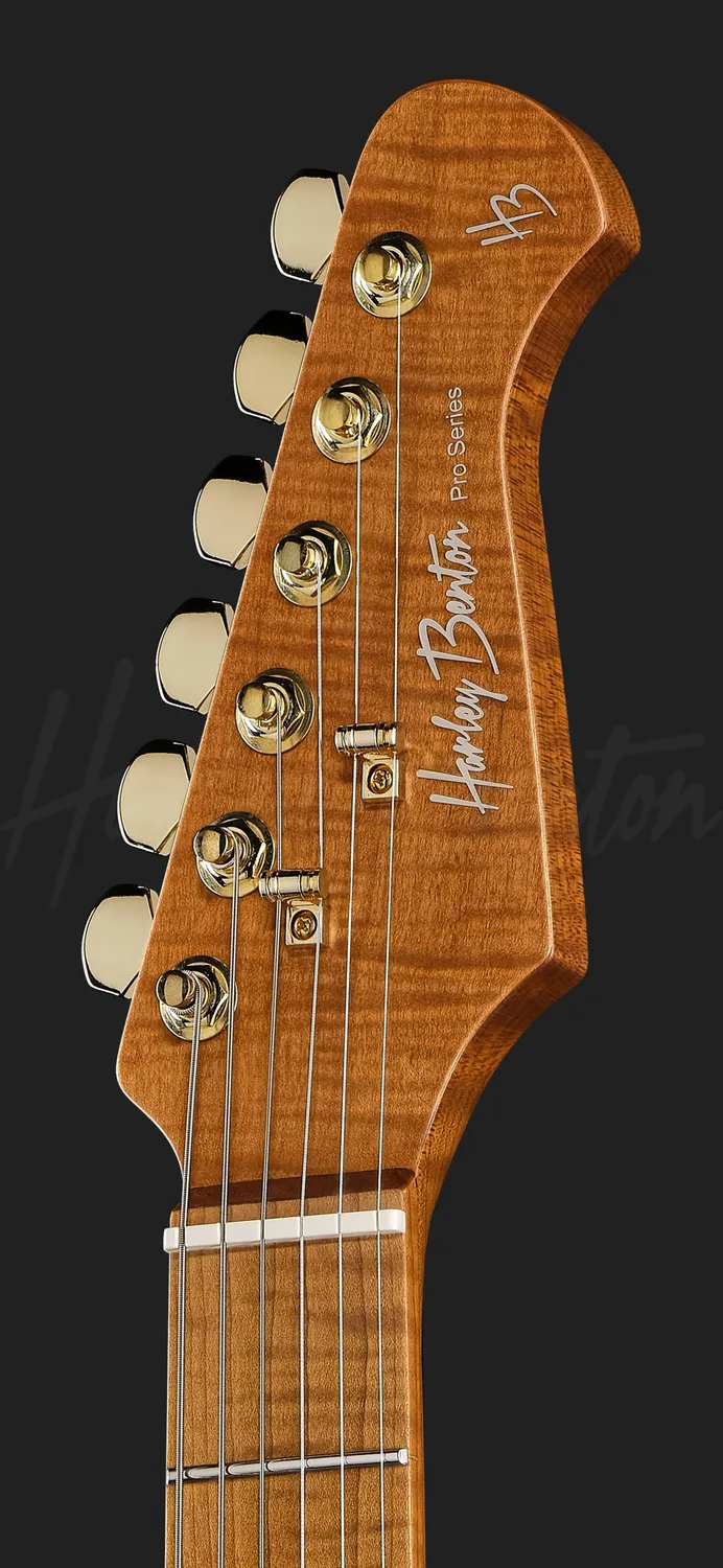 Harley Benton Fusion-IV HH E-Gitarre Satin Gold