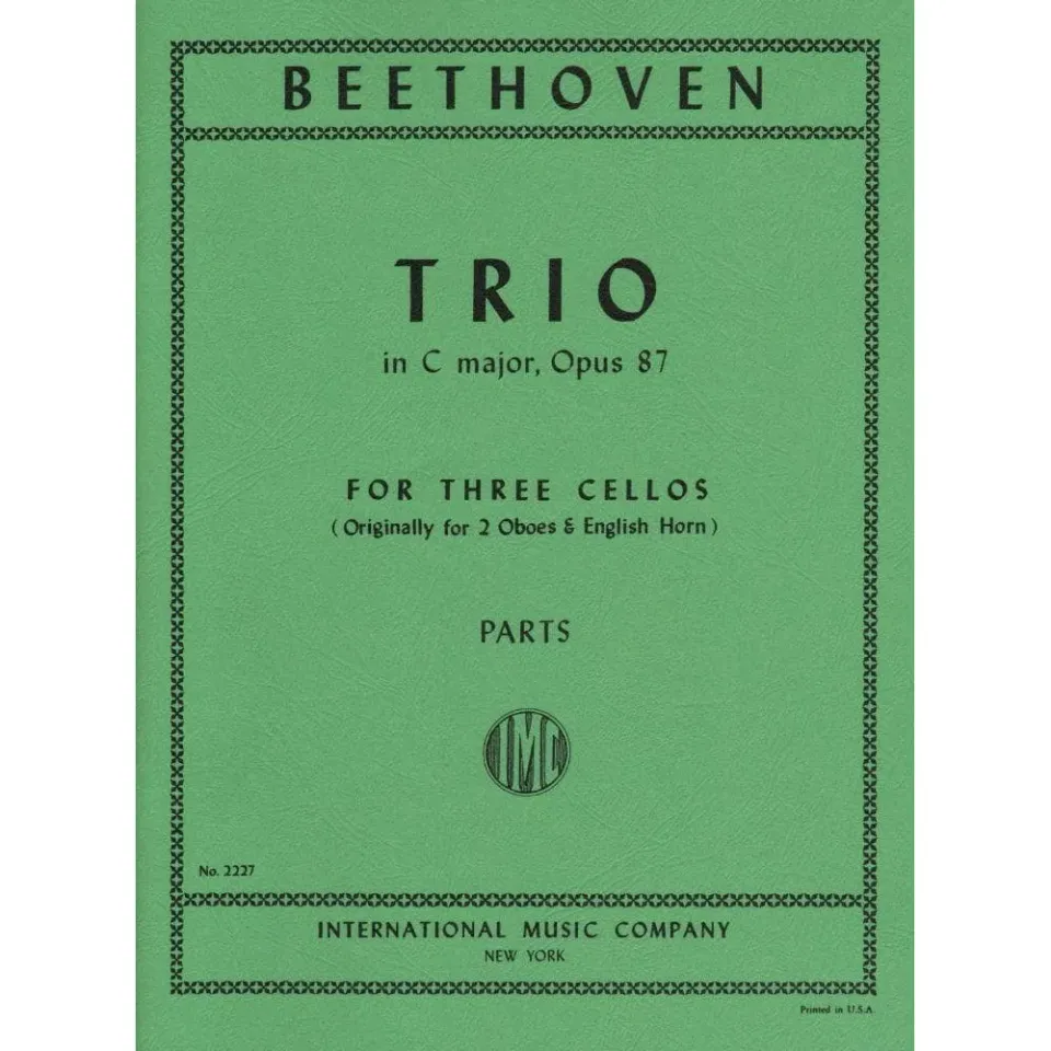 Beethoven Trio C-Dur Op.87 Cellonoten 3 Celli