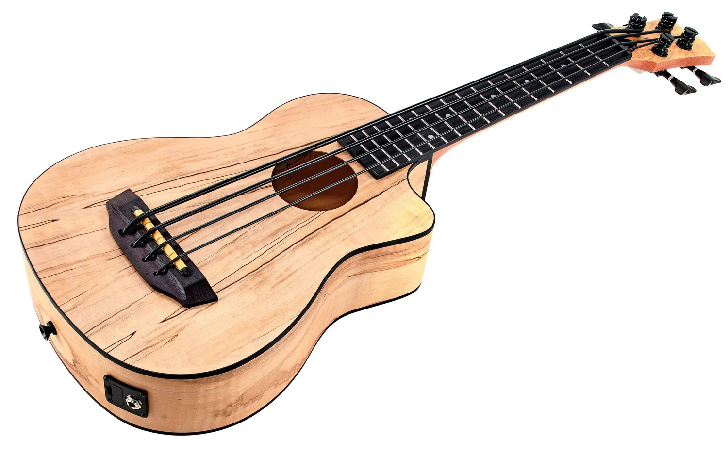 Harley Benton Standard UkeBass U-Bass Geflammter Ahorn EQ