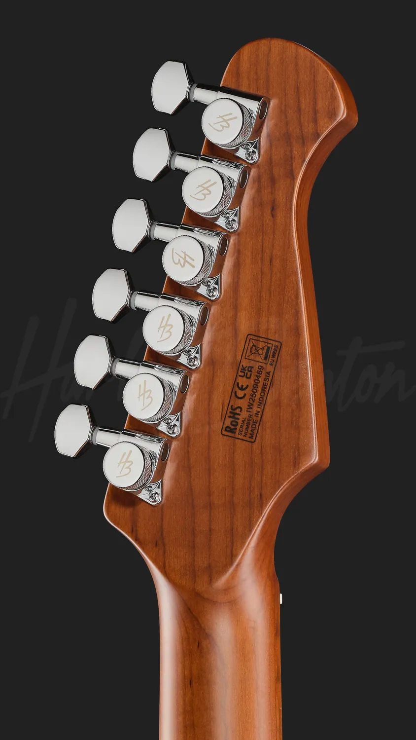 Harley Benton Fusion-IV HSS LH E-Gitarre Linkshänder blau