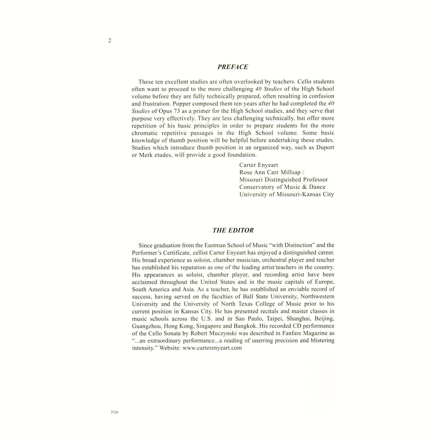Popper Op.76 Cello-Etüden Noten International mittelschwer
