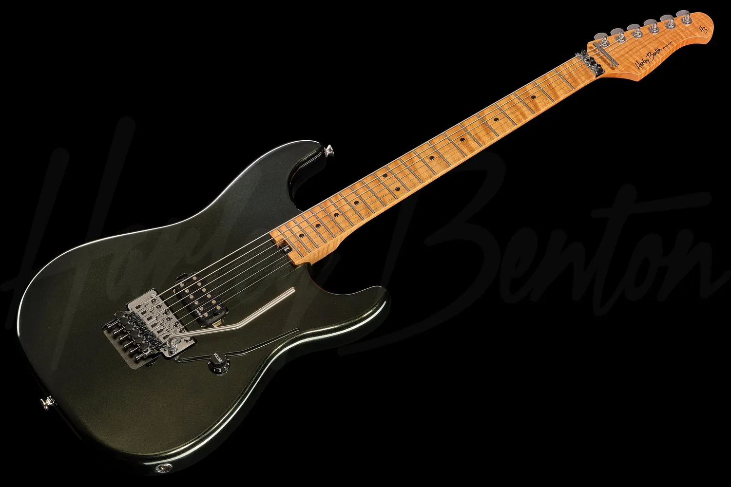 Harley Benton ST-80FR MN E-Gitarre Lime Sparkle HH