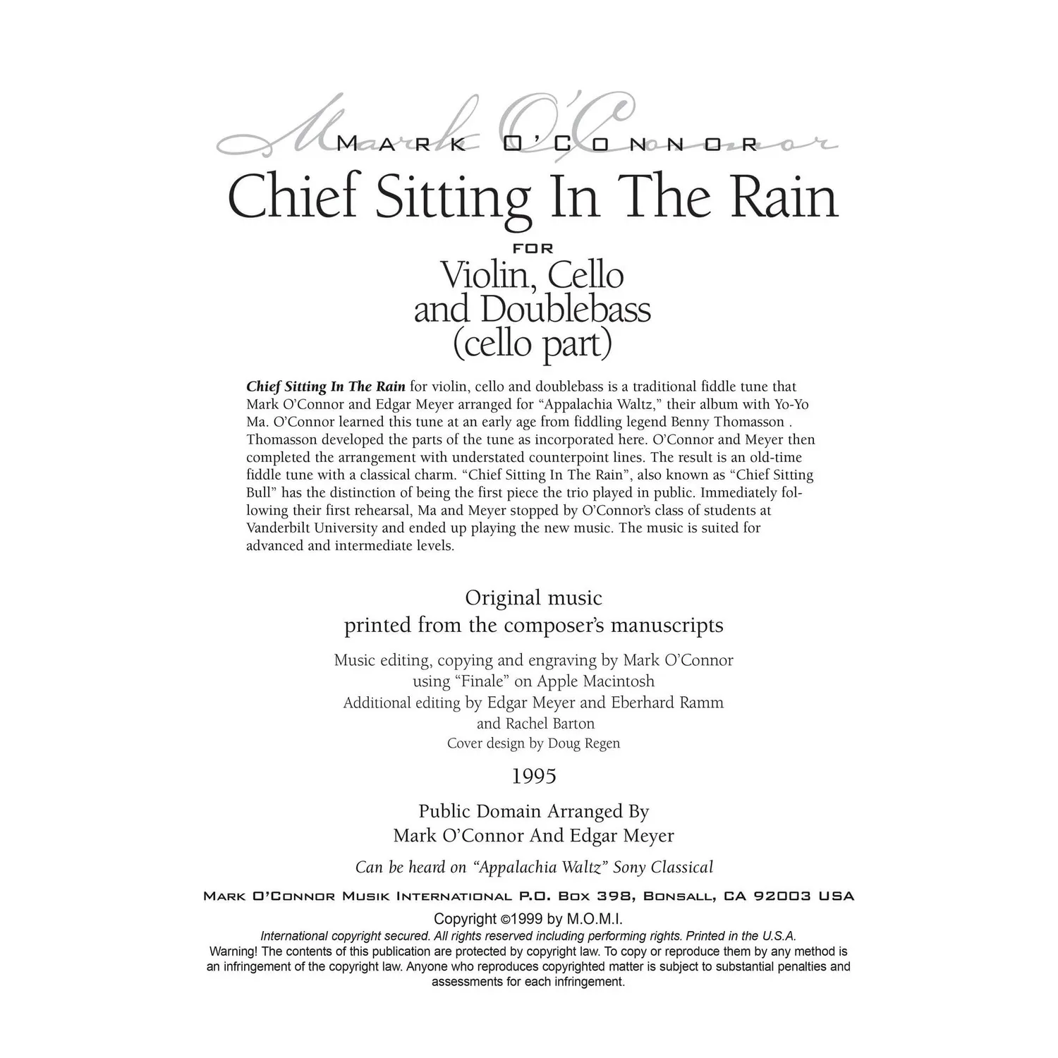 Shar Music Chief Sitting In The Rain Cellonoten Download Cello
