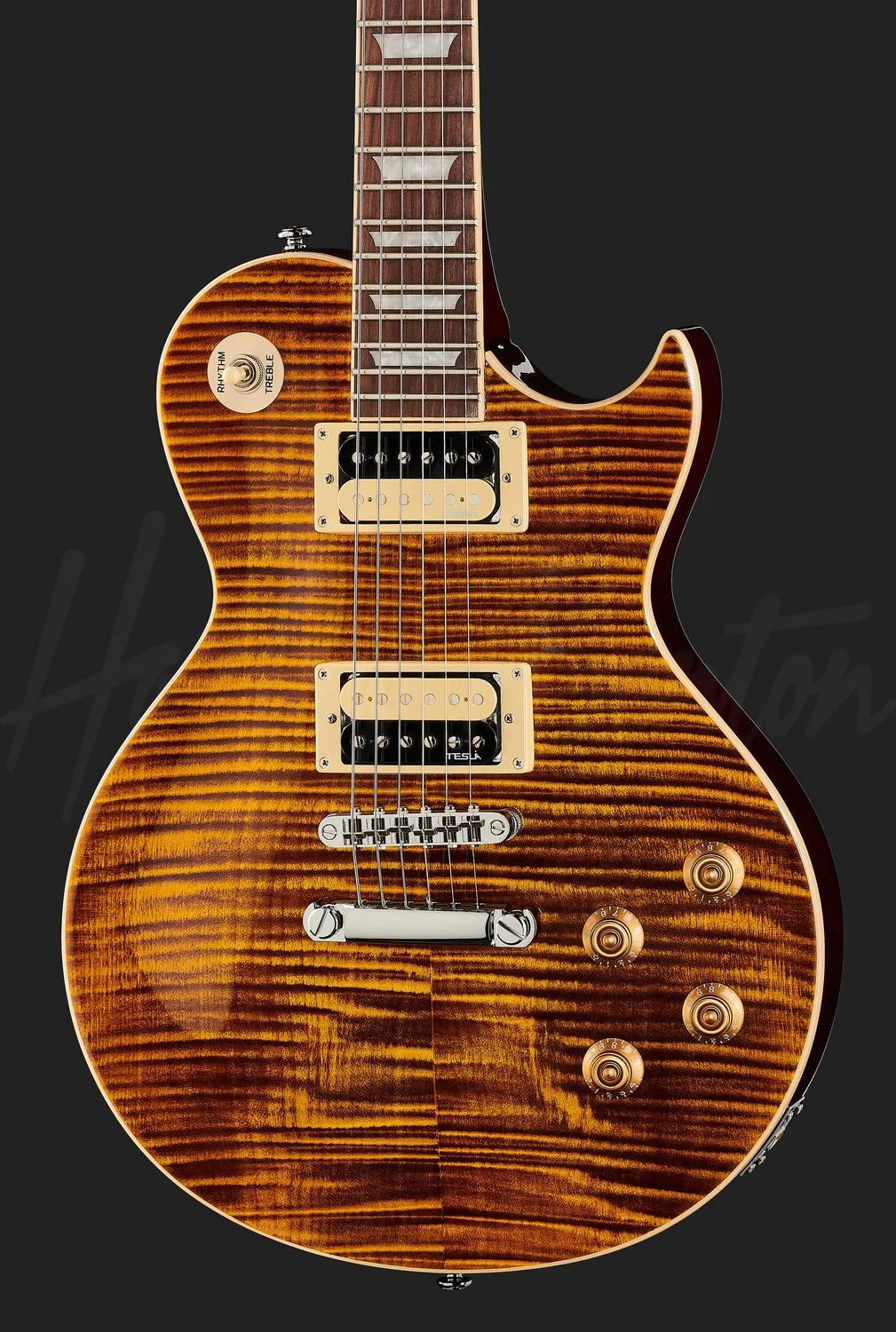 Harley Benton Vintage SC-550 II PAF E-Gitarre Paradise Flame