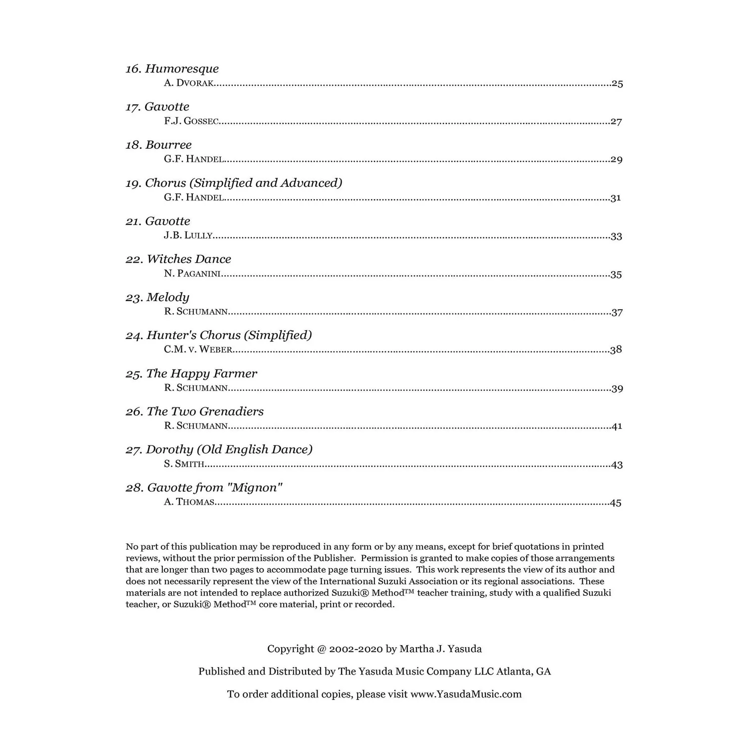 Yasuda Harmonious Melodies Vol.1 Violine Noten Download Trio