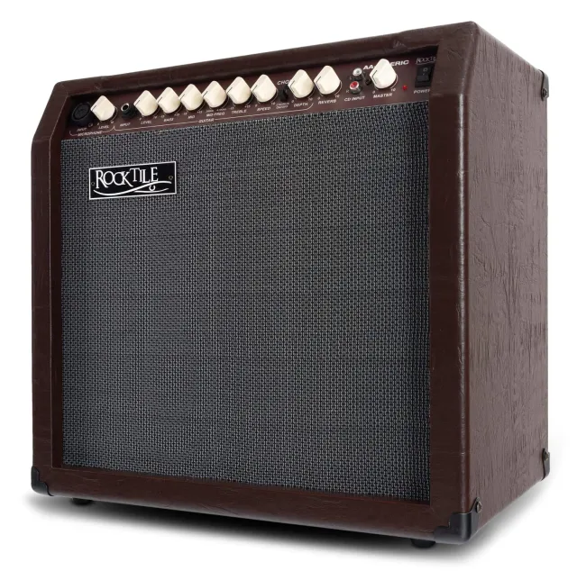 Rocktile AA-30 Eric Akustikverstärker 30 Watt braun 2-Kanal