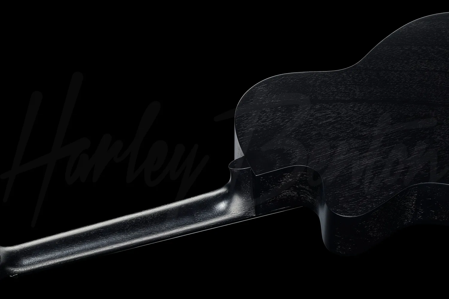 Harley Benton Santos CG-400CE Thinline Konzertgitarre schwarz