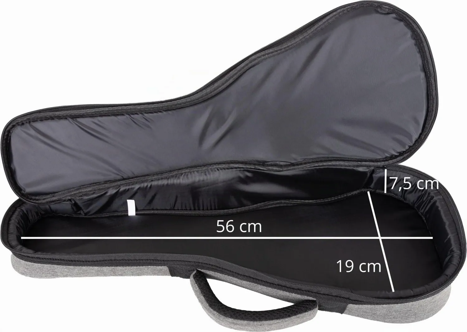 Rocktile UB-6122GY Gigbag Sopran-Ukulele Grau 55 cm