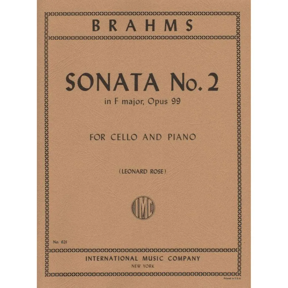 International Brahms Op.99 Cello Noten F-Dur Rose