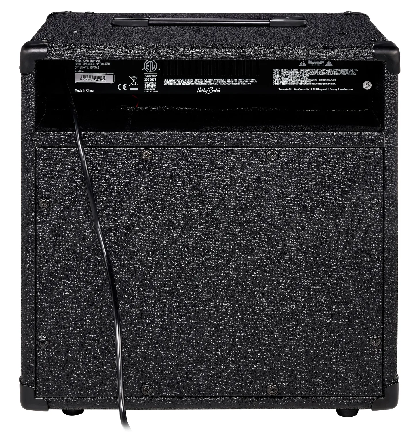 Harley Benton HB-40B Bassverstärker 40 Watt mit EQ