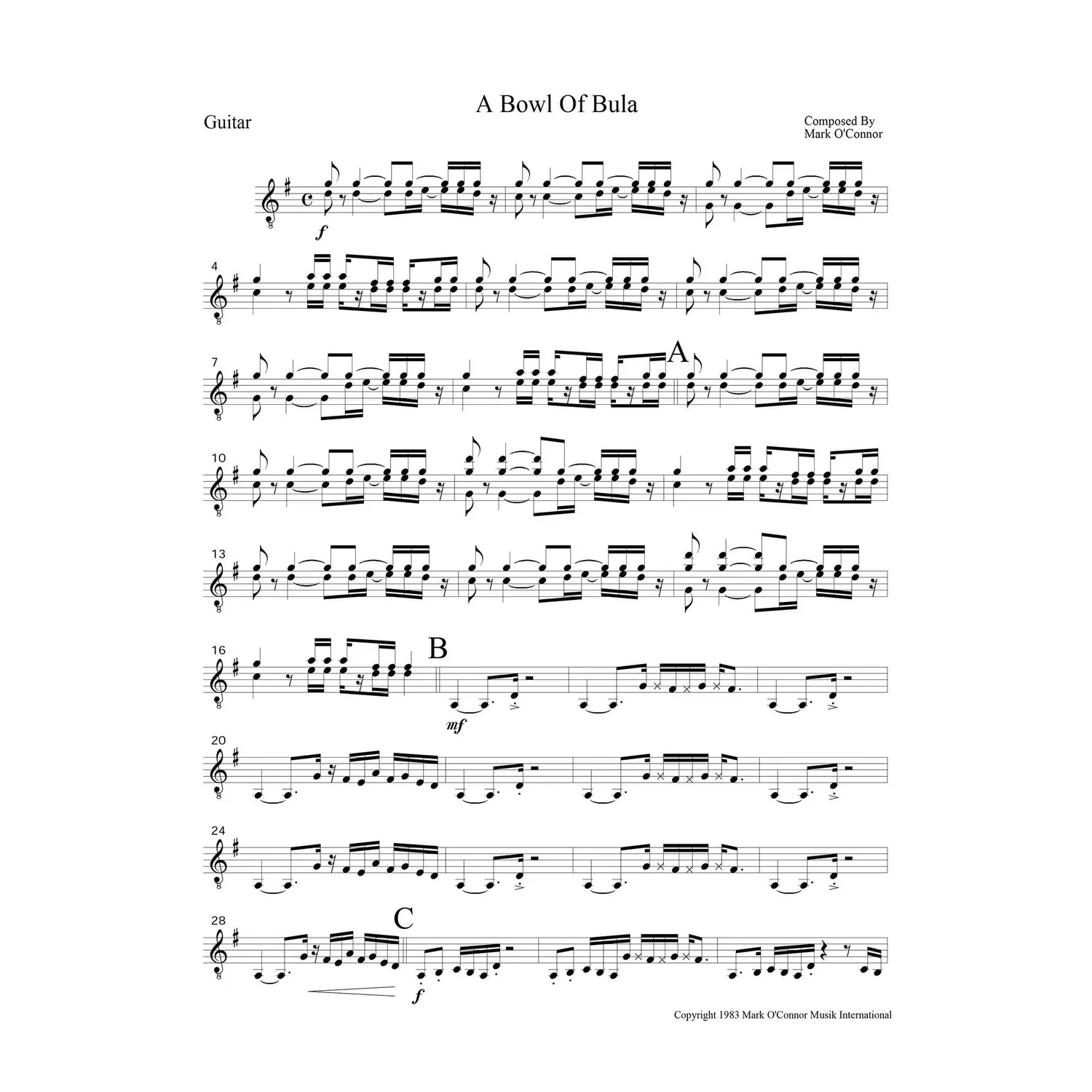 Mark O’Connor Retrospective 1 Noten für Violine Download