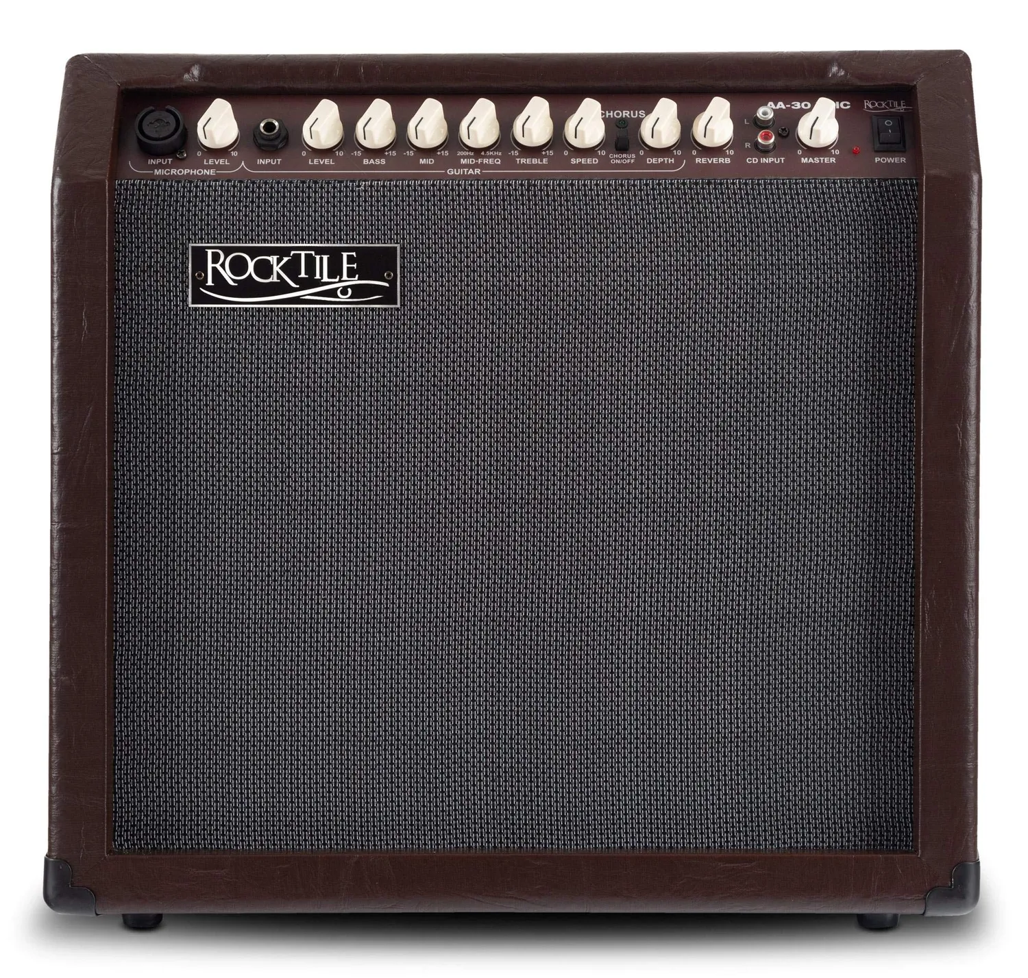 Rocktile AA-30 Eric Akustikverstärker 30 Watt braun 2-Kanal