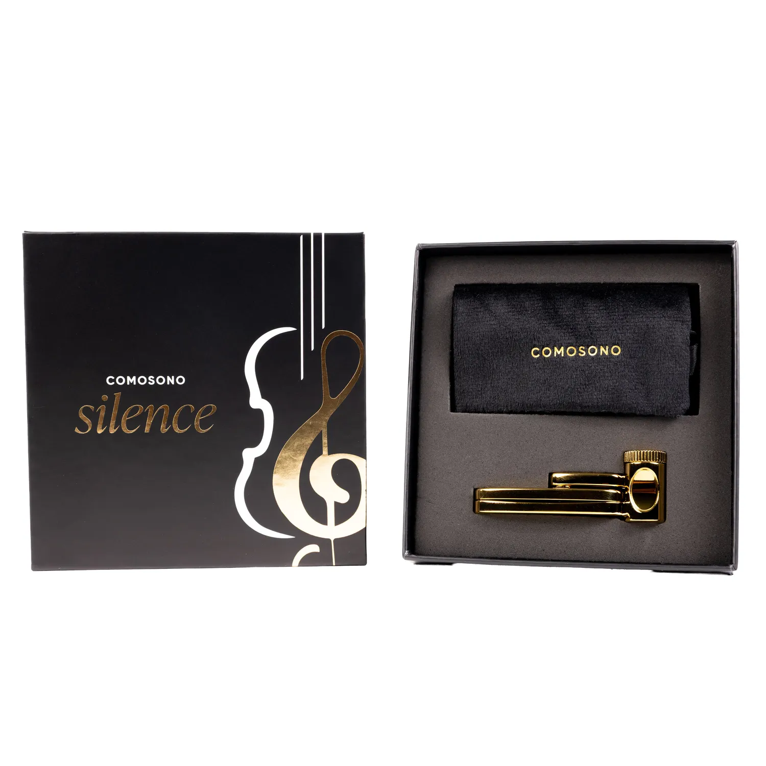 Comosono Silence Übungsdämpfer Violine Viola Gold stark dämpfend