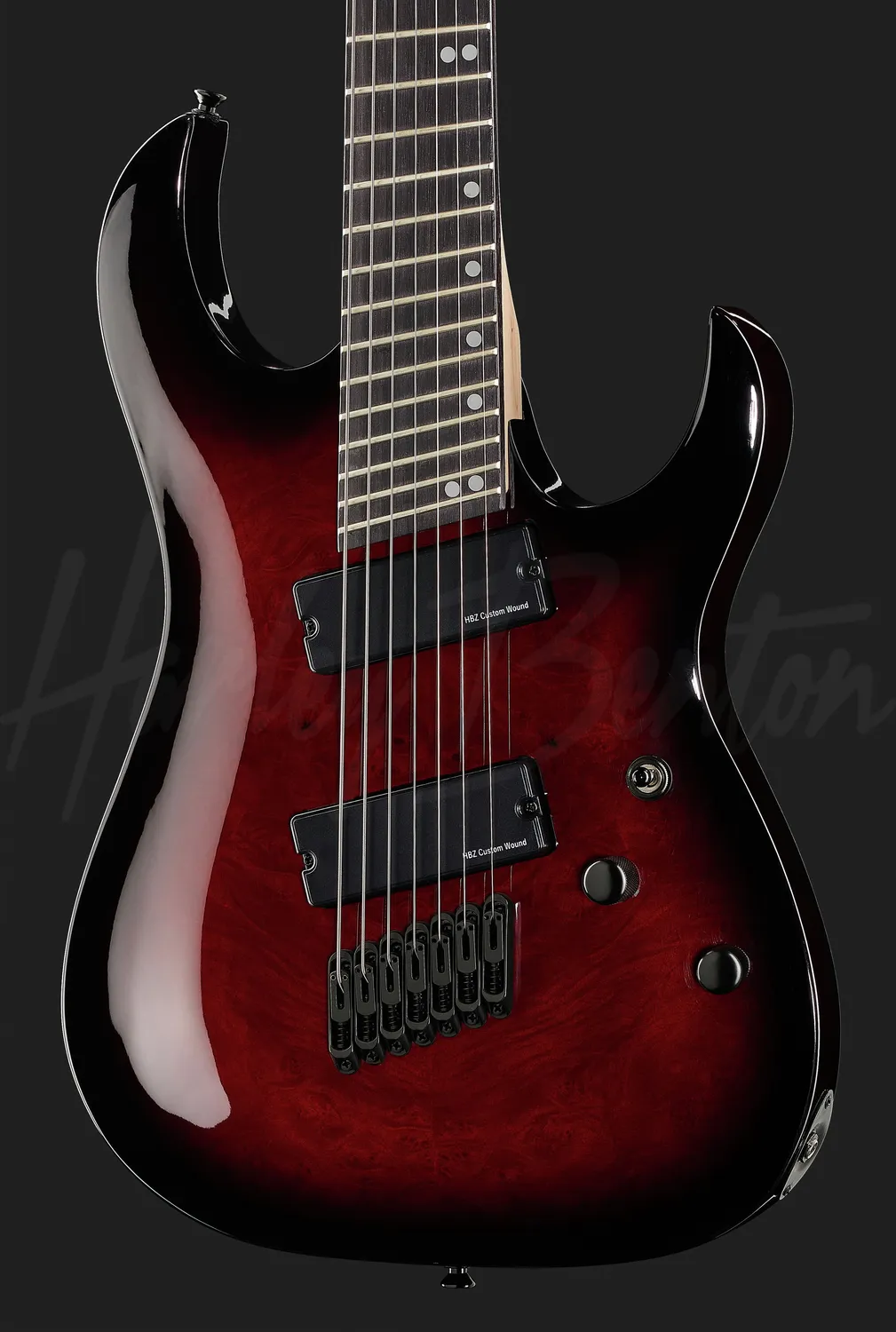 Harley Benton Progressive MultiScale-7 TPB DLX E-Gitarre Rot