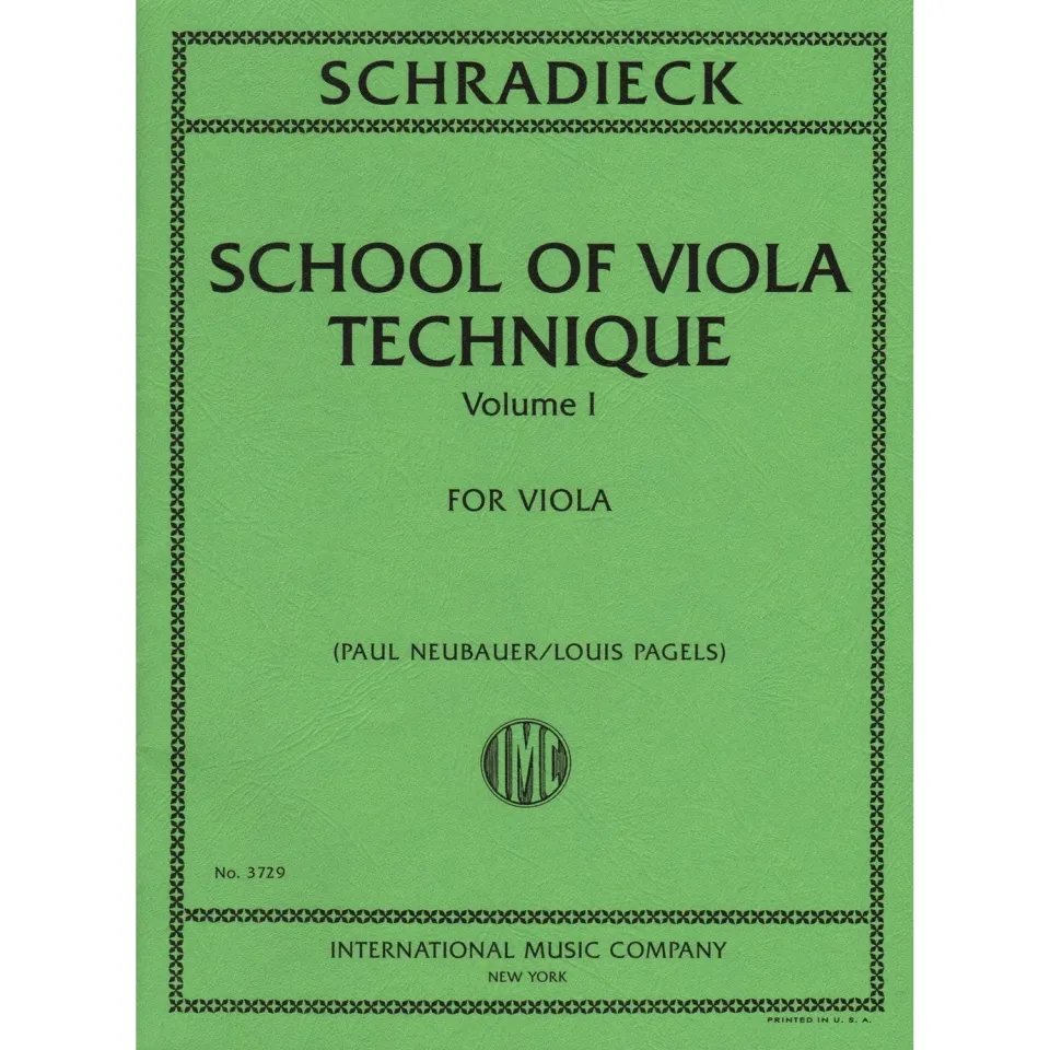 Schradieck Schule Viola Technik Band 1 Bratschennoten Etüden