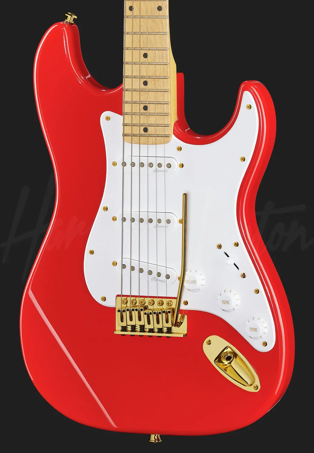 Harley Benton ST-59HM E-Gitarre Fiesta Red Vintage