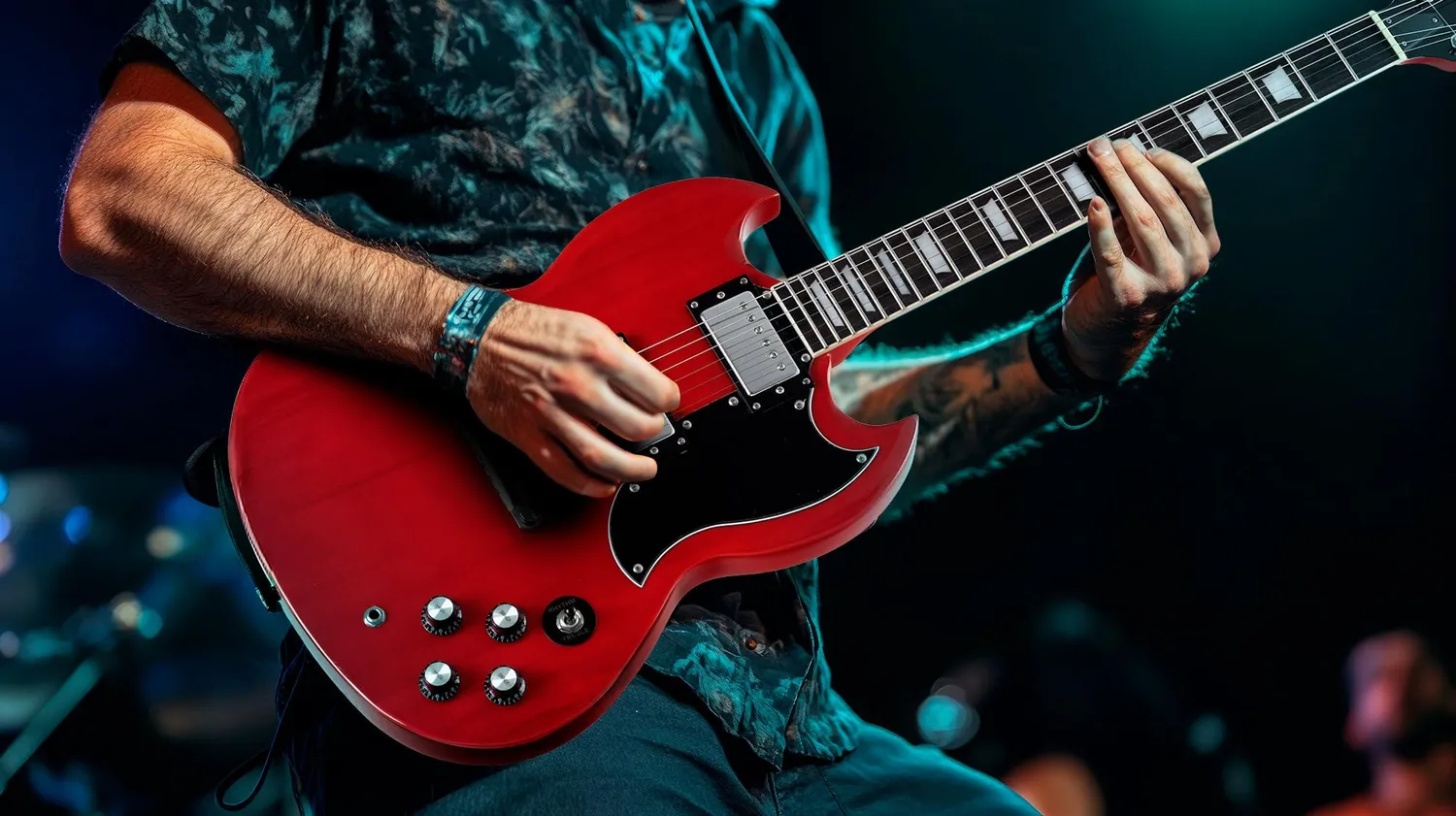 Rocktile Pro S-Red E-Gitarre Doublecut Heritage Cherry