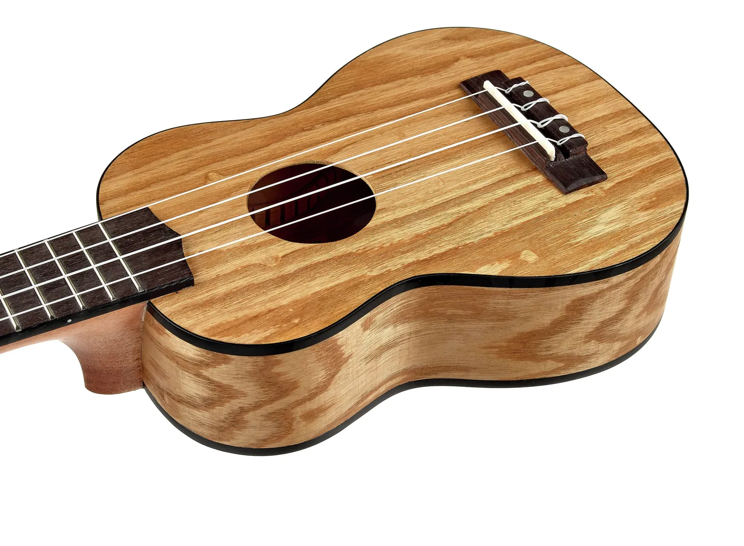 Harley Benton UK-12 Stain Ash NT Sopran-Ukulele mit Tasche