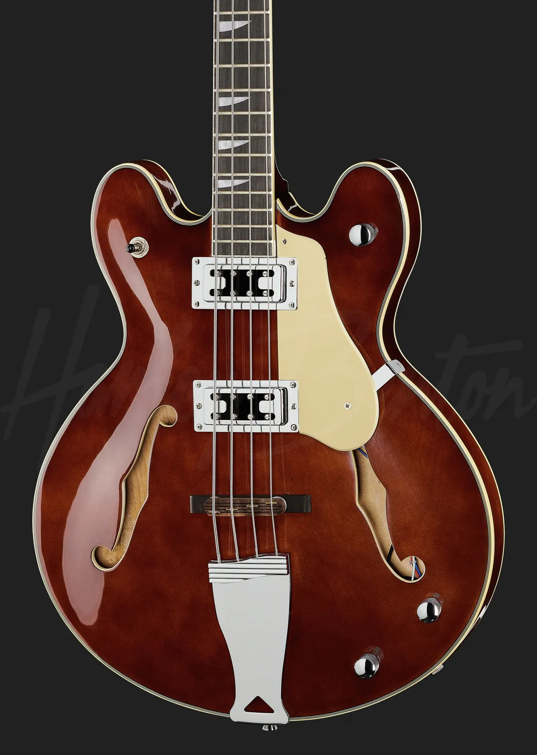 Harley Benton Vintage HB-60 WB Halbakustik-Gitarre Walnut