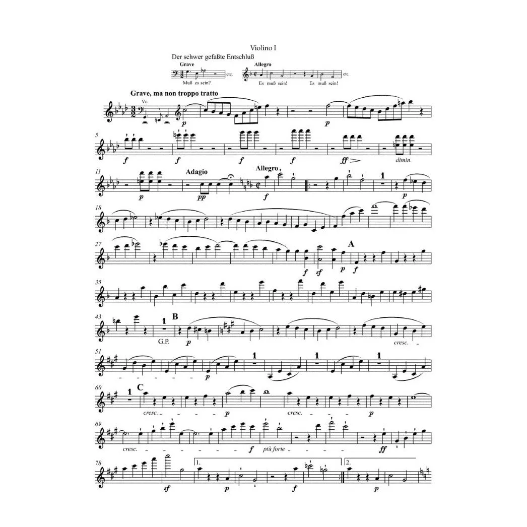 Bärenreiter Beethoven Streichquartett F-Dur op. 135 Urtext
