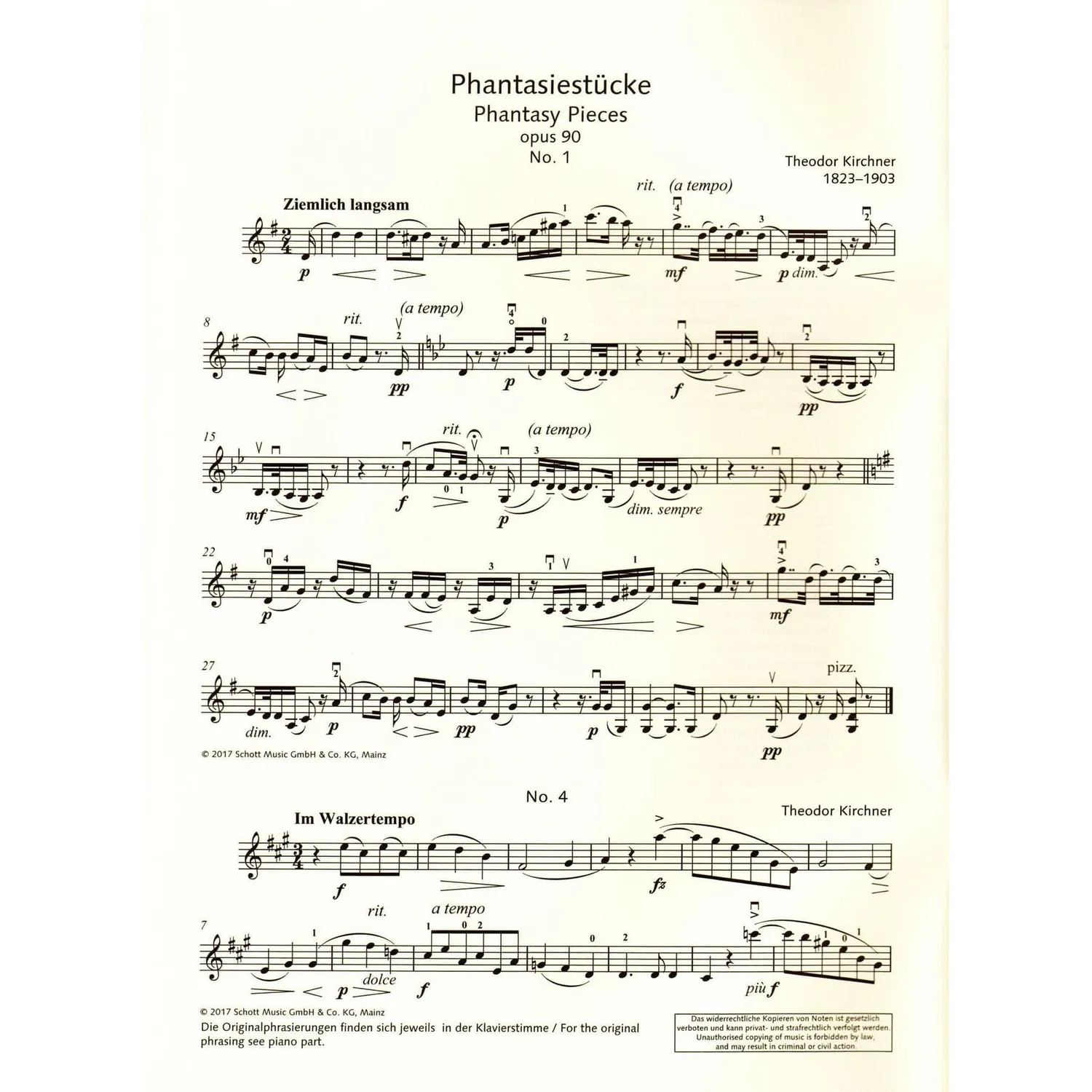 Schott 25 Romantische Miniaturen Violine Klavier Noten