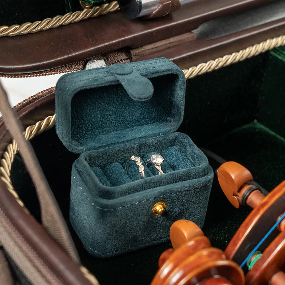 Shar Music Mini Schmuckkästchen Instrumentenkoffer Samt Blau