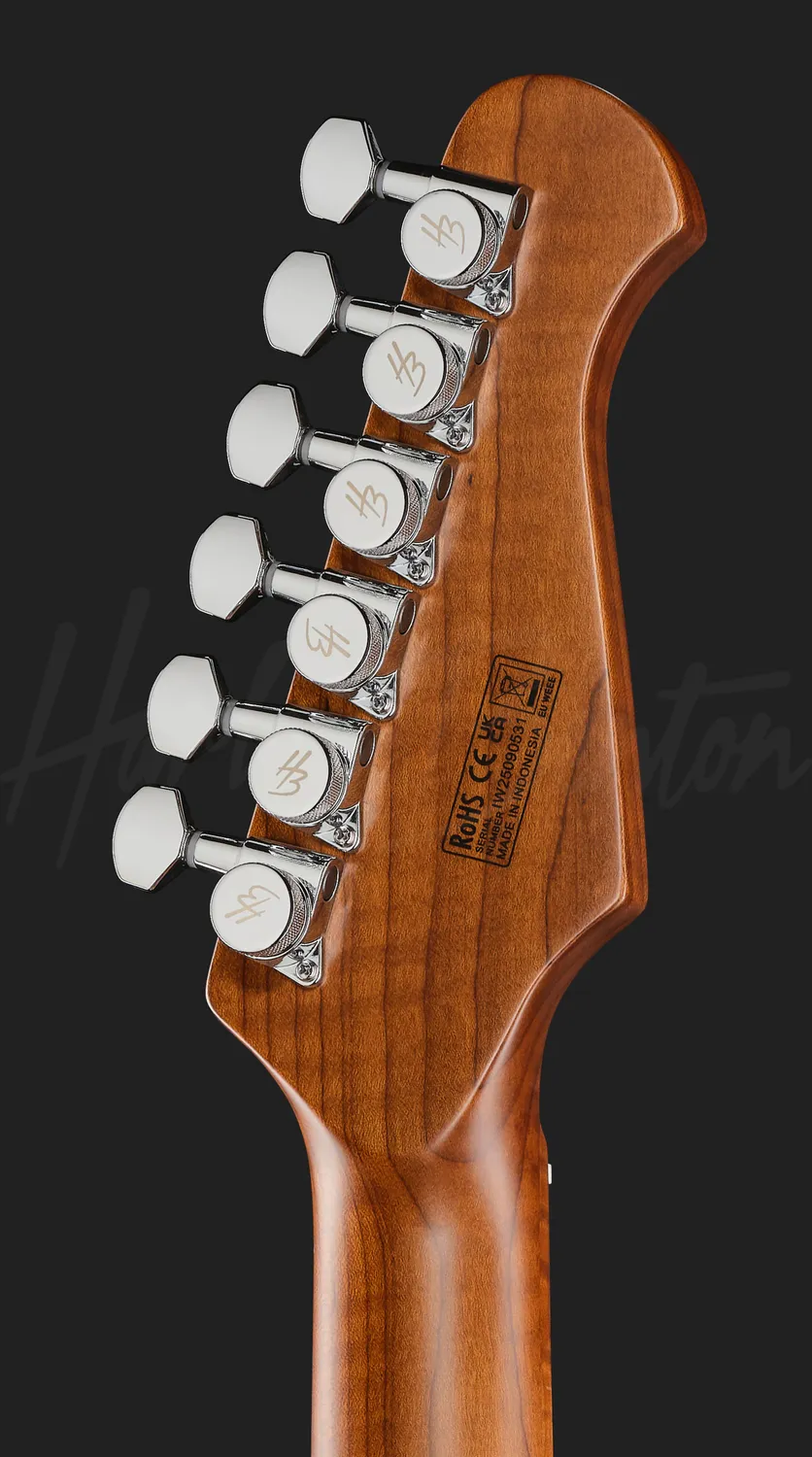 Harley Benton Fusion-IV HH LH MN FNT E-Gitarre Flame Natural Linkshänder