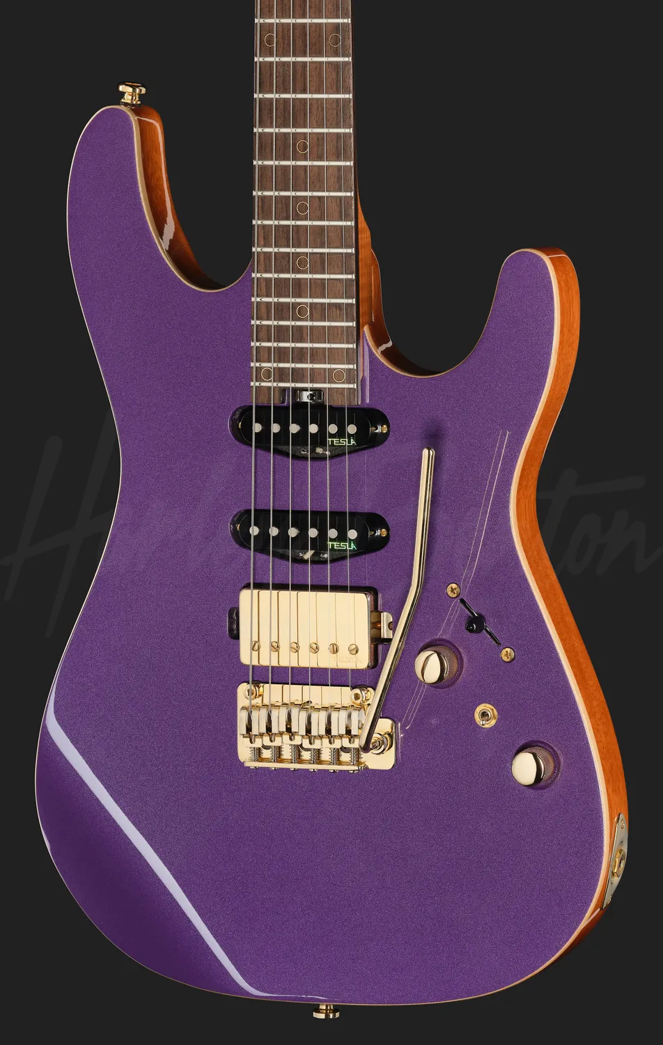 Harley Benton Fusion-IV HSS RW E-Gitarre Purple Metallic