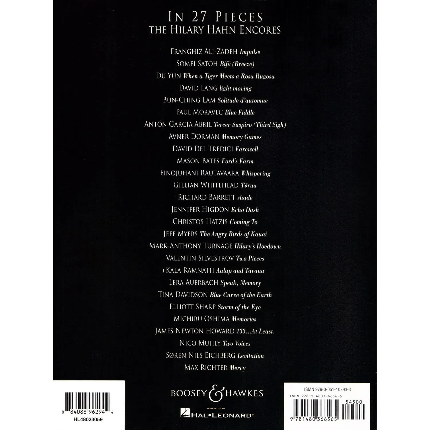 Shar Music Hahn In 27 Pieces Noten Violine