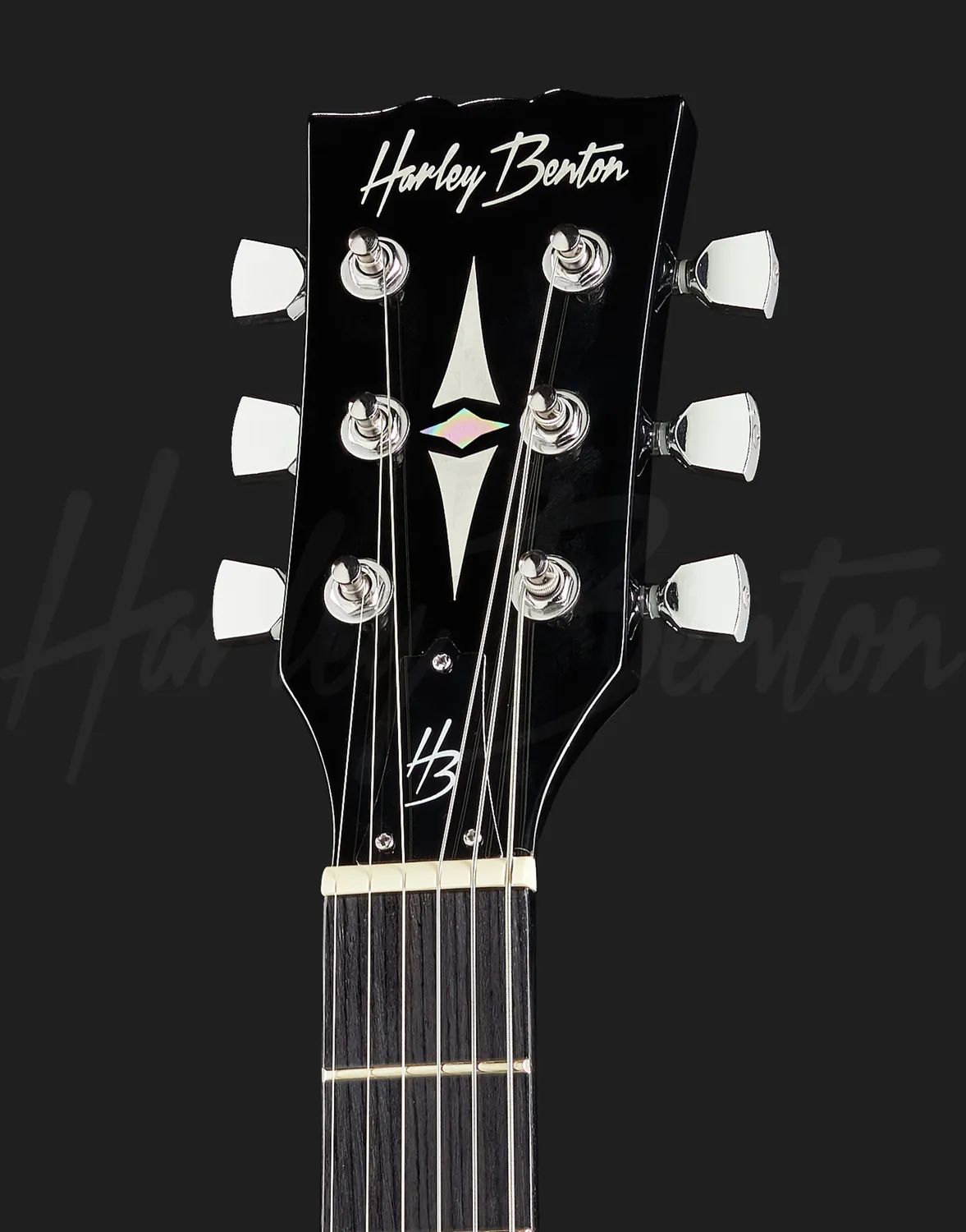 Harley Benton SC-200LH E-Gitarre Linkshänder Schwarz 628mm