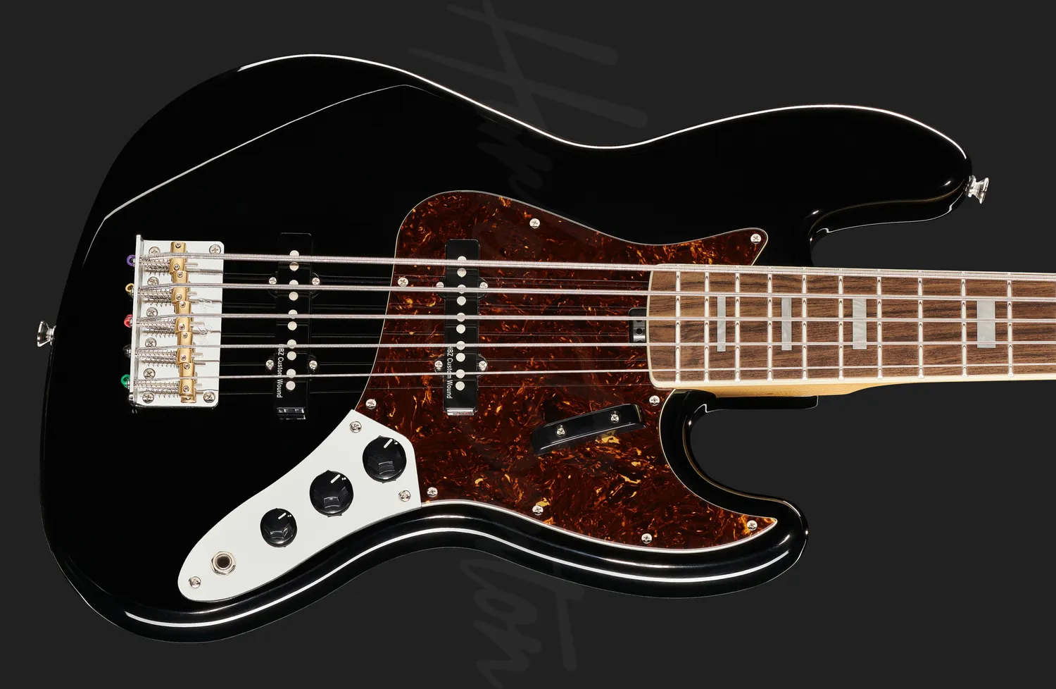 Harley Benton MV-5JB Black E-Bass 5-saitig Alnico