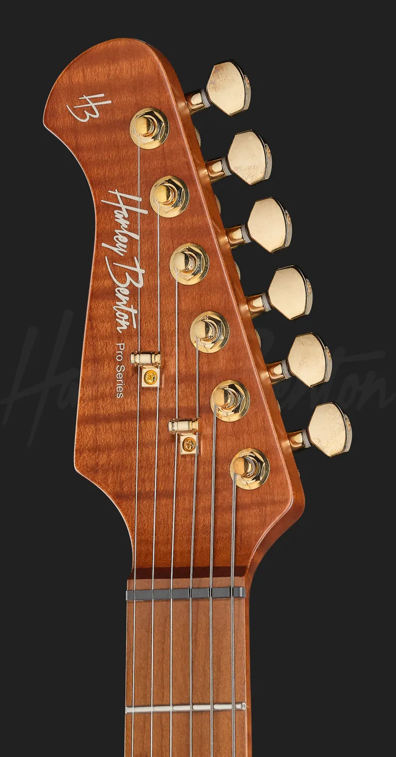 Harley Benton Progressive Fusion-IV HSH LH MN E-Gitarre Flame Bengal Burst